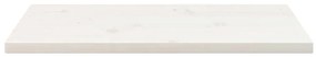 Tampo de mesa retangular 80x40x2,5 cm pinho maciço branco