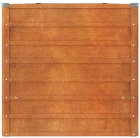 Canteiro de jardim 400x80x77 cm aço corten cor enferrujado