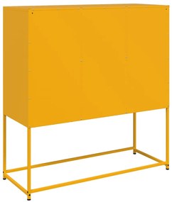 Aparador 100,5x39x107 cm aço amarelo mostarda