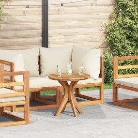 vidaXL Mesa de café de jardim Ø55x51 cm de madeira sólida de teca