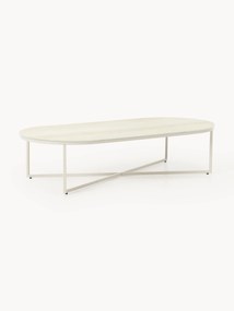 Mesa de centro oval com tampo de vidro com aspeto de mármore Antigua