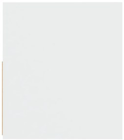 Mesas cabeceira c/ luzes LED 2 pcs 60x35x40 cm branco