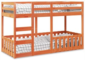 vidaXL Beliche 90x190 cm madeira de pinho maciça castanho cera