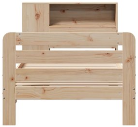 Cama sem colchão 75x190 cm madeira de pinho maciça