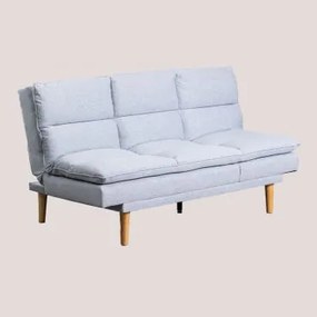 Sofá reclinável de 2 lugares em tecido Veka Azul névoa cinzento - Sklum