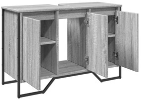 Móvel p/ lavatório 91x35x60cm derivados madeira cinzento sonoma