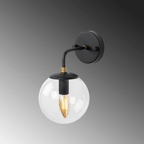 Candeeiro de Parede Horn – Preto e Dourado – 10 x 10 x 91 cm