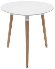 Conjunto Mesa Tower Redonda 80 cm Branca e Pack 4 Cadeiras Tower Pro - Cinza escuro