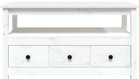 Mesa de centro 102x49x55 cm pinho maciço branco