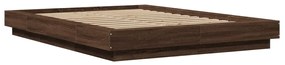 Estrutura de cama 120x190cm derivados madeira carvalho castanho