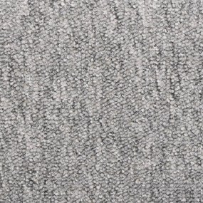 Tapete/carpete para escadas 15 pcs 65x21x4 cm cinzento-claro