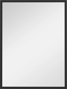 HOMCOM Espelho de parede retangular 80 x 60 cm, moldura em madeira preta, ideal para a casa de banho, sala ou quarto | Aosom Portugal