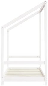 Estrutura de cama infantil 2x(80x160) cm pinho maciço branco