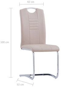 9 pcs conjunto de jantar couro artificial cappuccino