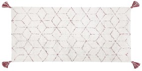 Tapete de algodão branco 80 x 150 cm SAKARYA Beliani