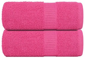 Toalhas de mãos 2 pcs 30x30 cm 360 g/m2 100% algodão rosa