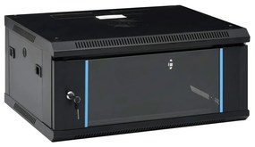vidaXL Armário bastidor de parede 4U 19" IP20 600x450x285 mm