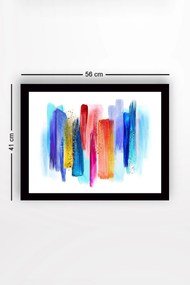Pintura Decorativa em MDF com Moldura SC1148 – Multicolor – 41 x 56 cm