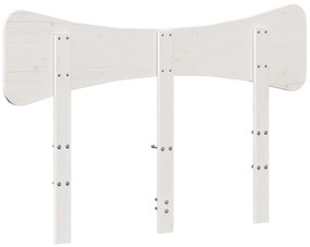 Cabeceira 120 cm madeira de pinho maciça branco