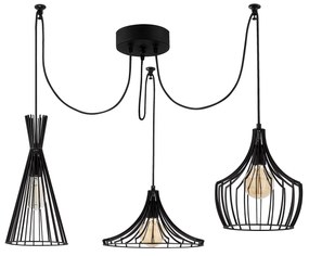 Candeeiro de Teto Mezopotamya – Preto – 114 cm de Diâmetro x 130 cm de