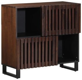 vidaXL Aparador 80x34x75 cm madeira de mangueira maciça castanho