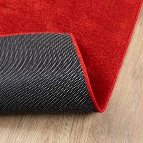 Tapete de pelo curto OVIEDO 160x230 cm vermelho