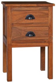 vidaXL Mesa de cabeceira 40x35x60 cm madeira de teca maciça