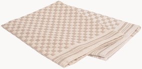 Panos de cozinha jacquard em linho Schachbrett, conjunto de 2