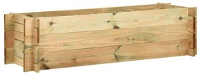 vidaXL Canteiro elevado jardim 120 cm madeira pinho impregnado