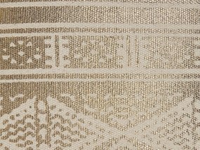 Conjunto de 2 almofadas com padrão geométrico 50 x 50 cm dourado OUJDA Beliani