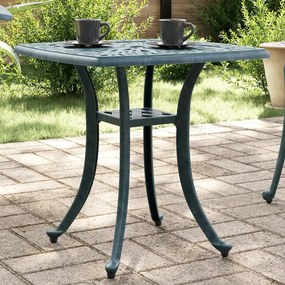 vidaXL Mesa de jardim 53x53x53 cm alumínio fundido verde