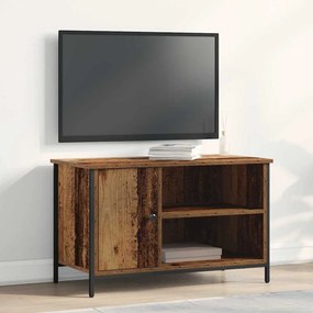 Estante para TV vidaXL Madeira Antiga 80x40x50 cm Madeira engenheirada e Aço