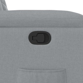 Poltrona reclinável tecido cinzento-claro