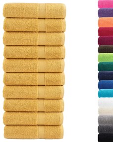 Toalhas de mãos premium SOLUND 10pcs 50x100 cm 600 gsm dourado