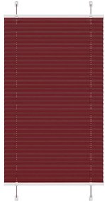 Plissado Cego Bordéus Vermelho 80x100 cm Largura Tecido 79,4 cm