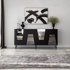 Console Venice – Preto Fumê – 180x80x40 cm