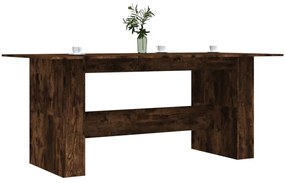 Mesa de jantar 180x90x76 cm derivados madeira carvalho fumado