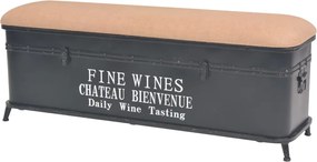 vidaXL Banco de arrumação com almofadão 103x30x40 cm