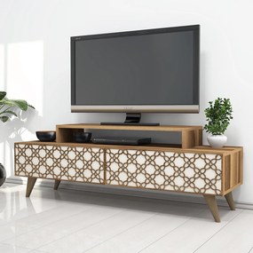 Móvel para TV City – Walnut e Creme – 140 cm x 48,8 cm x 41,8 cm