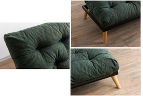 Sofá-Cama de 3 Lugares Saki – Verde – 185x92x82 cm