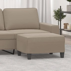 vidaXL Apoio de pés 70x55x41 cm microfibra cinzento-acastanhado