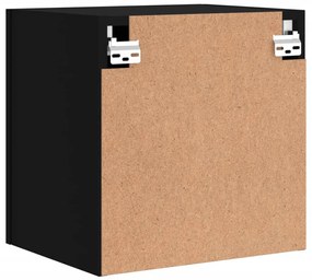 Móveis parede p/ TV 2pcs 40,5x30x40 cm derivados madeira preto