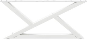 Pés para mesa de centro 2 peças, branco, 70x(30-31,3) cm, aço