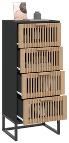 Aparador alto 40x30x95 derivados de madeira preto