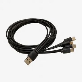 Cabo Usb Multi Carga 4 Em 1 Tipo C 1m Nurbek Preto - Sklum