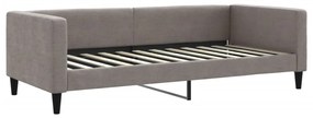 Sofá-cama c/ gavetão/gavetas 100x200cm tecido cinza-acastanhado