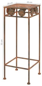 Suportes para plantas 3 pcs estilo vintage metal enferrujado