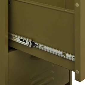 Armário de arrumação aço 42,5x35x101,5 cm verde-azeitona