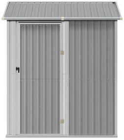 Abrigo de jardim 192x152,5x237 cm aço galvanizado cinza-claro
