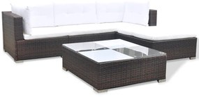 Conjunto Lounge Açores de Jardim - Sofá Chaise Longue e Mesa de Centro